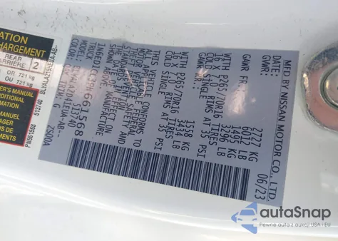 2023 Nissan Frontier King Cab S 4X2 z USA, uszkodzony, nr VIN 1N6ED1CL3PN661568